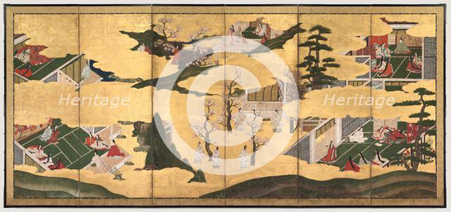 Scenes from the Tale of Genji, late 1700s. Creator: Tosa School (Japanese).