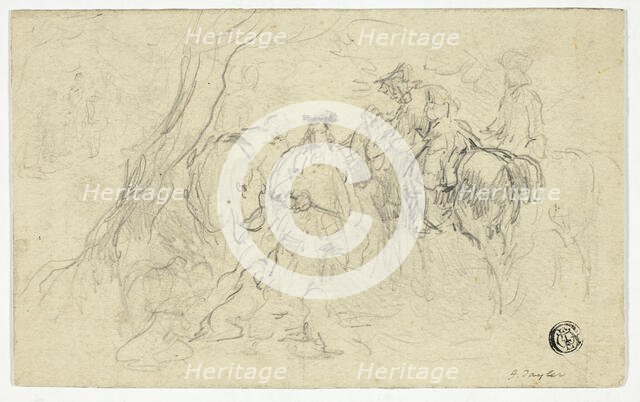 Calvarymen Beside Tree, n.d. Creator: John Frederick Tayler.