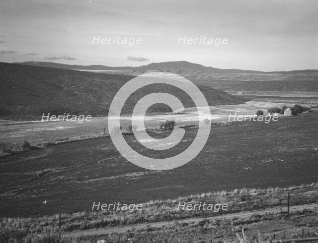 Farmers have just sown their winter wheat, Small Finger Valley, Eastern Oregon, 1939. Creator: Dorothea Lange.