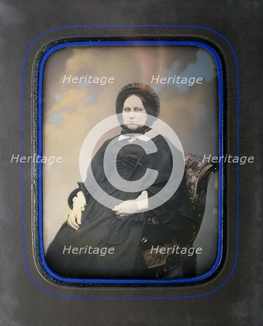 Portrait of Maria Trofimovna Pashkova (1819-1892), née Countess von Baranov, 1840s. Artist: Levitsky, Sergei Lvovich (1819-1898)