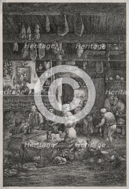 Moldavian Interior, 1856. Creator: Rodolphe Bresdin (French, 1822-1885).