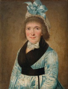 Portrait Of a Woman In a Blue Dress, 1799. Artist: Anonymous  
