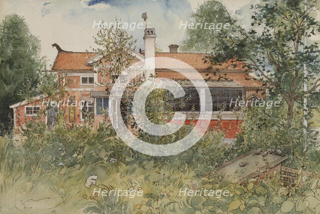 The Cottage. From A Home (26 watercolours). Creator: Carl Larsson.