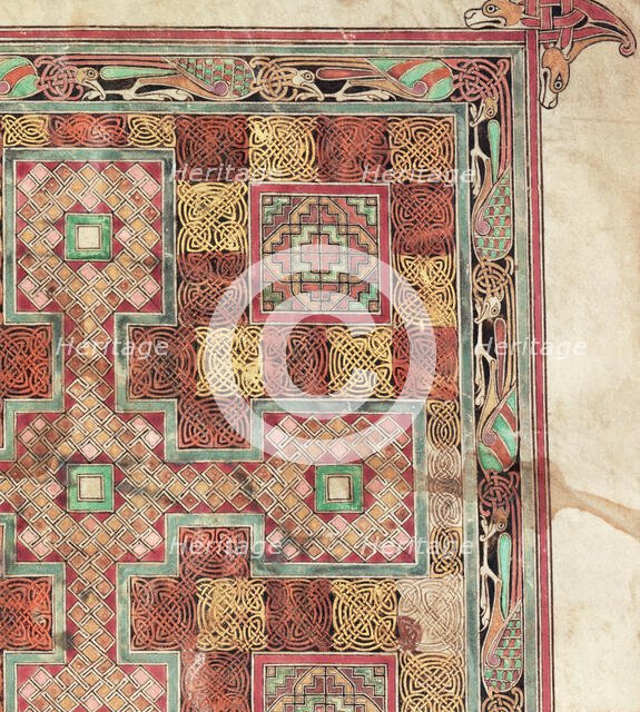 Detail from the Lindisfarne Gospels, c698. Creator: Eadfrith.