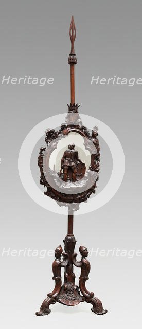 Pole-Screen, Dublin, c. 1851. Creator: Arthur James Jones and Son.