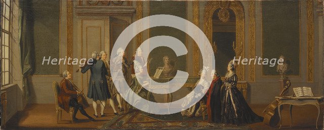 Gustavian Style Interior with a Musical Party, 1779.