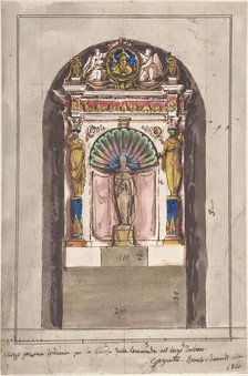 Design for a Tribune., ca. 1866. Creator: Anon.