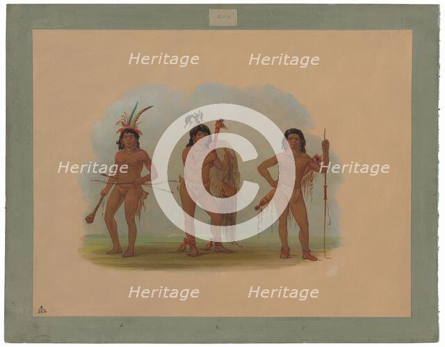 Three Zurumati Indians, 1854/1869. Creator: George Catlin.
