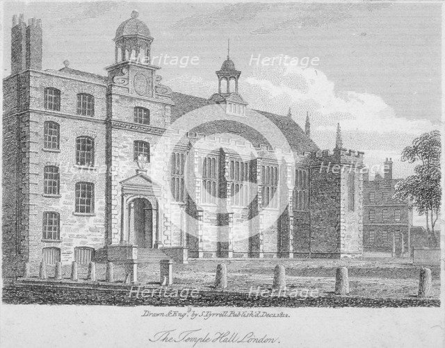 View of Middle Temple Hall from the north-east, Middle Temple, City of London, 1812. Artist: S Tyrrell