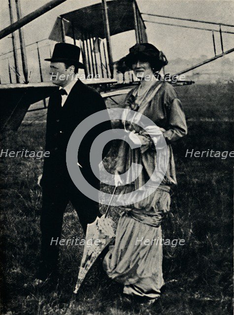 'Mr. and Mrs. Churchill at an Air-Meeting at Hendon', c1910s, (1945). Creator: Unknown.