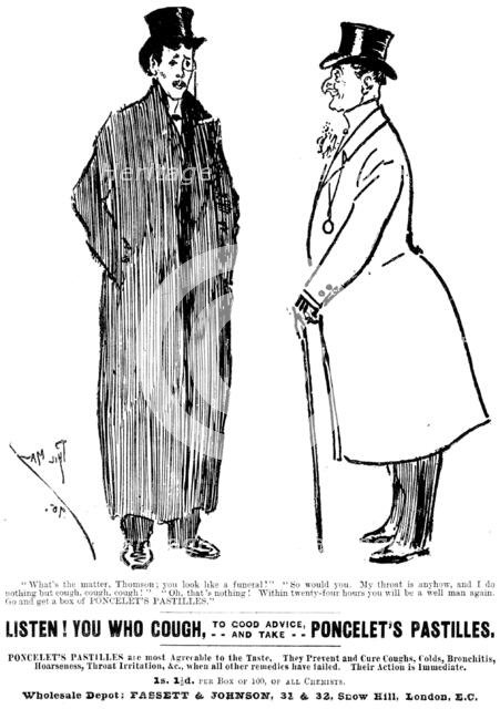 Advertisement for Poncelet's Pastilles, 1898. Creator: Unknown.