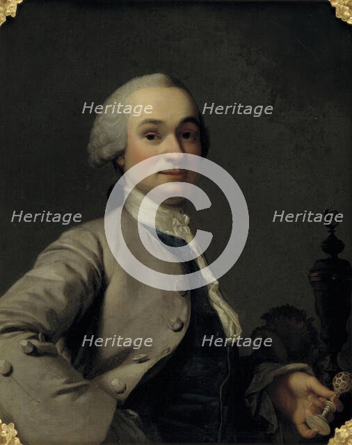 Portrait of Lorenz Spengler, Ivory Turner and Curator of the Royal Danish Kunstkammer, 1756-1757. Creator: Vigilius Erichsen.