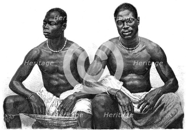 'Two men from Assinie', Guinea, c1860-1920.Artist: Jean Andre Rixens