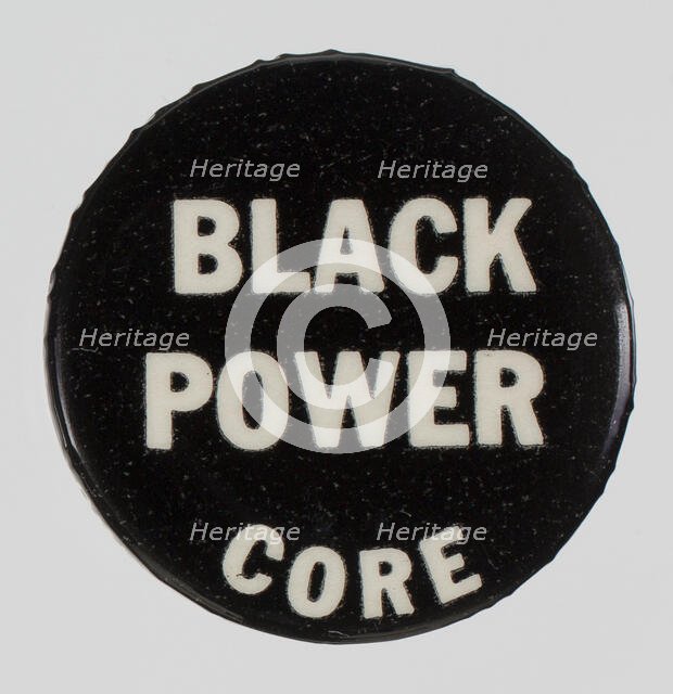 Pinback button for CORE and Black Power, ca. 1966. Creator: Unknown.