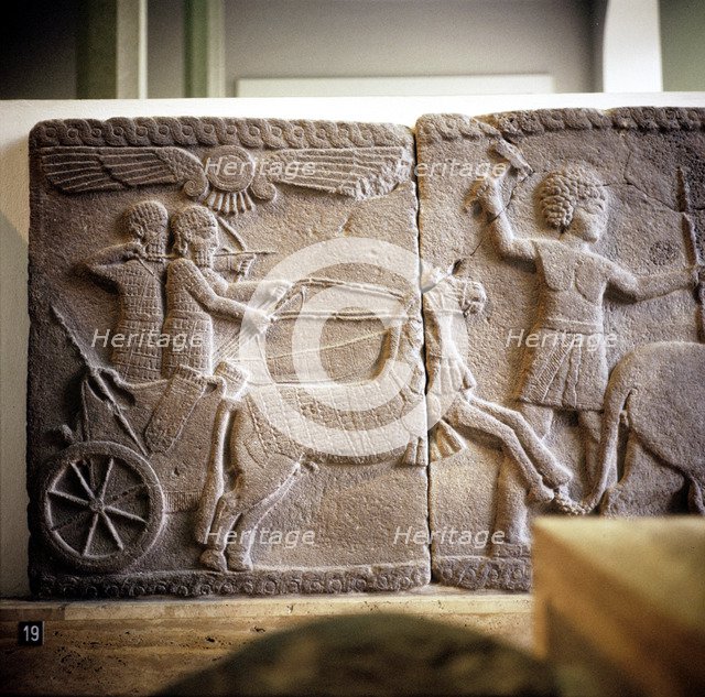 Hittite relief of a chariot. Artist: Unknown