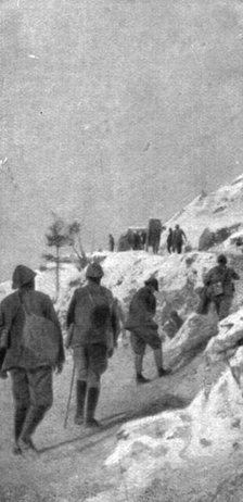 French success on the Italian front; A road in the mountains, 1917. Creator: Unknown.