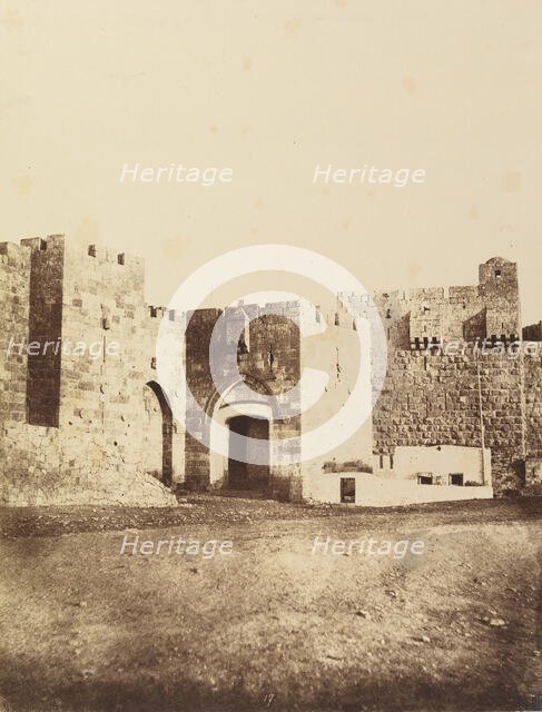 Jérusalem. Porte de Hebron et de Jaffa. (Bab-el-Khalil), 1860 or later. Creator: Louis de Clercq.