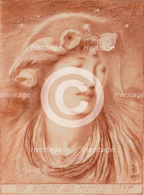 The Winged And Poppied Sleep, 1889. Creator: Simeon Solomon.