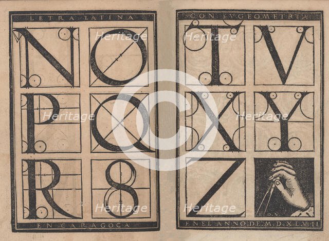 Libro Subtilissimo por el qual se enseña a escrevir . . . ., 1564. Creator: Written by Juan de Yciar.