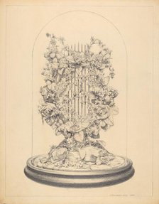 Glass Globe - Wax Flowers, 1937. Creator: J. Howard Iams.
