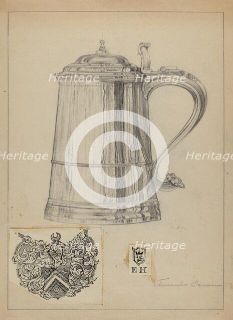 Silver Tankard, c. 1936. Creator: Vincent Carano.