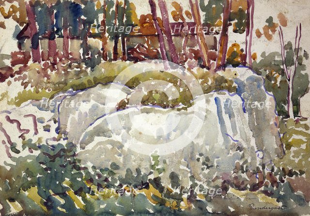 Rocks, Maine, ca. 1913-1915. Creator: Maurice Brazil Prendergast.