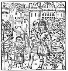 Saint Louis and his brothers taken prisoner during the Seventh Crusade, 1250 (1522). Artist: Unknown