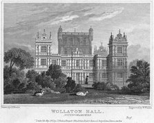 Wollaton Hall, Nottingham, Nottinghamshire, 1821. Artist: W Wallis