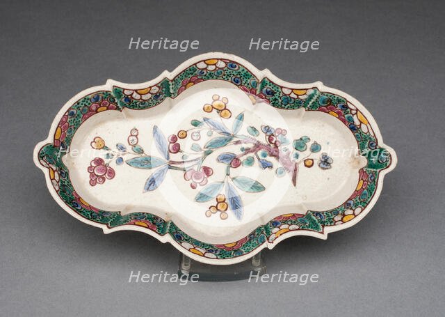 Spoon Tray, Staffordshire, 1750/60. Creator: Staffordshire Potteries.