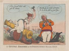 A General Discharge or the Darling Angel's Finising Stroke, March 13, 1809., March 13, 1809. Creator: Thomas Rowlandson.