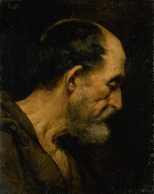 Head study of an old man, 1880-1900. Creator: Eduard Ballo.
