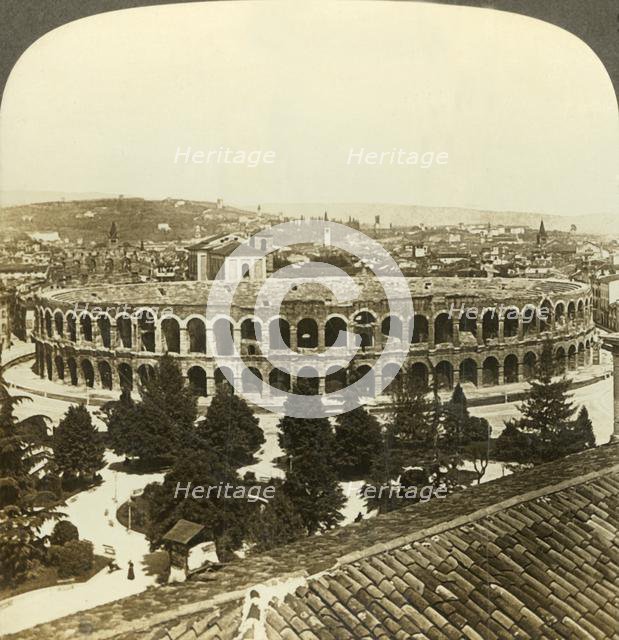 'Roman amphiteatre built A.D. 260 - (east), Verona, Italy', c1909. Creator: Unknown.