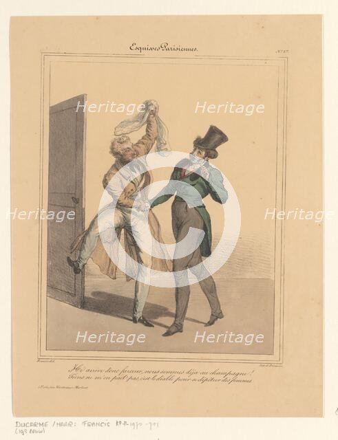 Esquisses Parisiennes, (Parisian Sketches), 1827-1828. Creator: Francis Conscience.