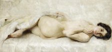 Reclining nude. Creator: Serralunga, Luigi (1880-1940).