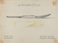 Silver Marrow Spoon, c. 1936. Creator: Alfred Nason.