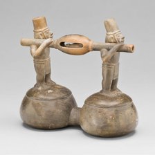 Double Vessel Representing a Funeral Procession, A.D. 1200/1450. Creator: Unknown.