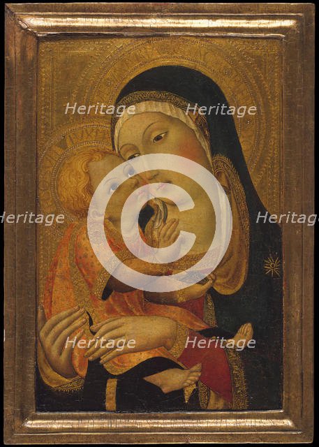 Madonna and Child, ca. 1448-60. Creator: Workshop of Sano di Pietro (Ansano di Pietro di Mencio) (Italian, Siena 1405-1481 Siena).