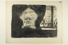 Henrik Ibsen at the Grand Café, 1902. Creator: Edvard Munch.