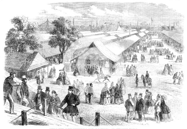 General view of the agricultural show at Battersea, 1862. Creator: Unknown.