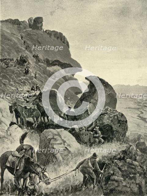 'Prinsloo's Last Stand in the Valley of the Little Caledon: The Boers' Position on the Heights', 190 Creator: MFR.