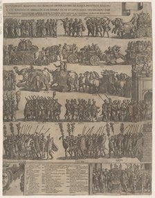 Triumph of a Roman Emperor (left side), 1603. Creator: Antonio Tempesta.