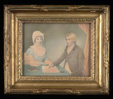 Portrait of the Artist and His Wife, ca. 1800-1812. Creator: William Leslie.