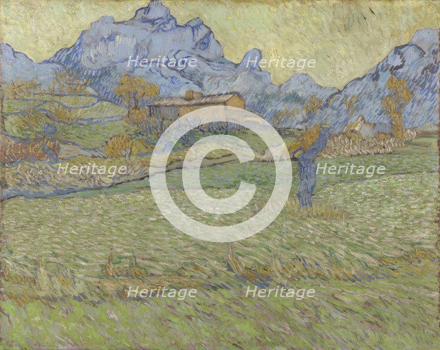 Wheat fields in a mountainous landscape, 1889.