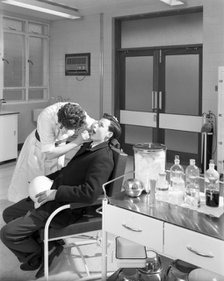 Health check in the medical room, Park Gate Iron & Steel Co, Rotherham, South Yorkshire, 1964. Artist: Michael Walters