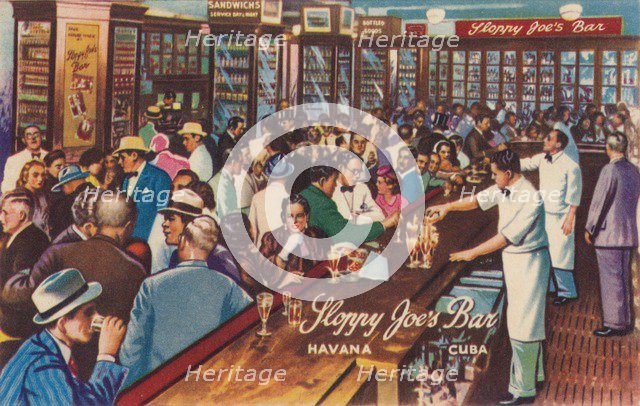 Sloppy Joe's Bar, Havana, Cuba, 1951. Artist: Unknown