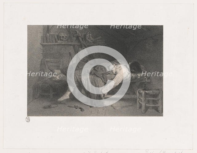Le Suicide, 1846. Creator: Eugene Leroux.
