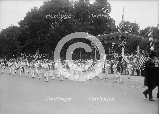 Preparedness Parade - Reviewing Stand, 1916. Creator: Harris & Ewing.