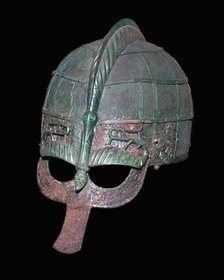 Germanic Iron Age helmet, 7th century. Artist: Unknown