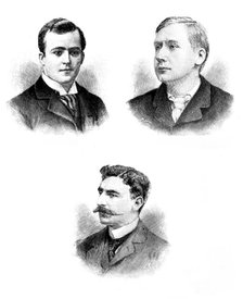 Mr. G. E. Armstrong, Mr. H. W. Massingham, Mr. W. A. Locker, 1895. Creator: P Naumann.