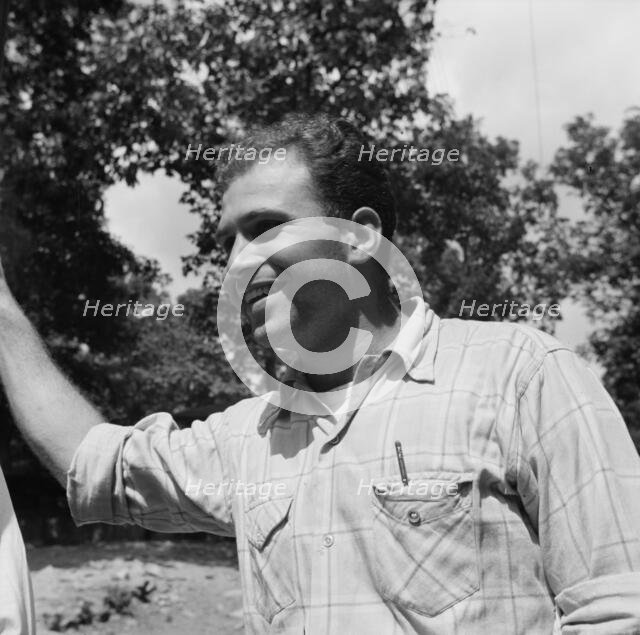 Milton Reiner, program director at Camp Nathan Hale, Southfields, New York, 1943. Creator: Gordon Parks.